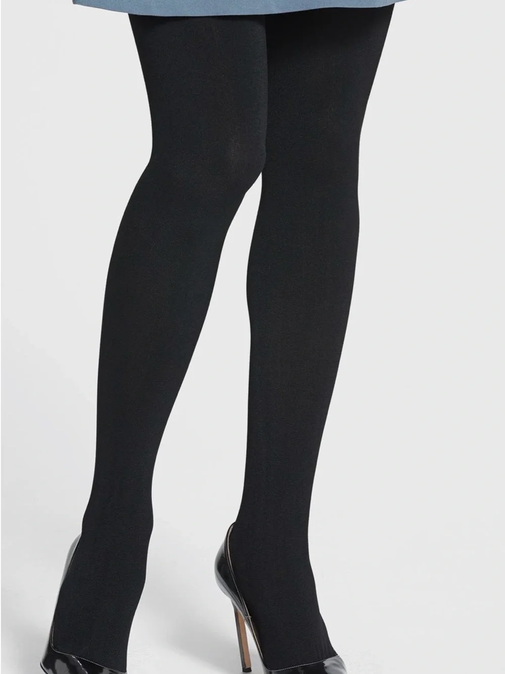 OROBLU Warm and Soft Opaque Black Tights Size M